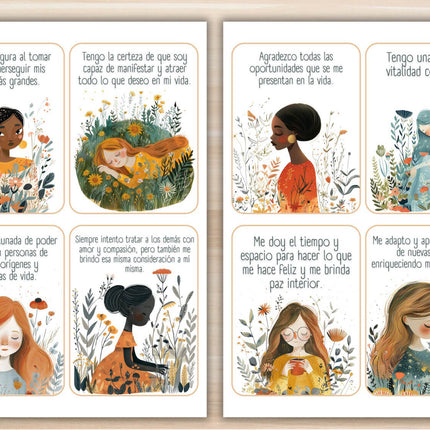 60 Tarjetas de Afirmaciones Positivas imprimibles para Mujeres