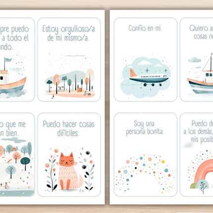 60 Tarjetas de Afirmaciones Positivas imprimibles para Niños