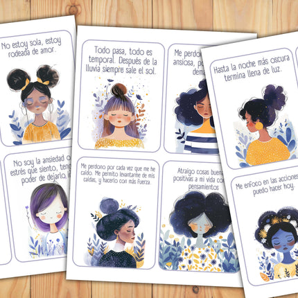 60 Tarjetas de Afirmaciones Positivas para la Calma  Bienestar Imprimibles