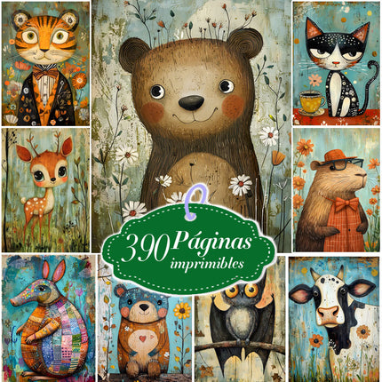 Mega Pack 390 Láminas Animalitos Bebés Imprimibles