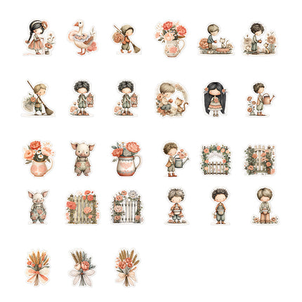 ✂️ Plancha para cortar - 170 Stickers Mundo Floral