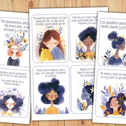 60 Tarjetas de Afirmaciones Positivas para la Calma  Bienestar Imprimibles
