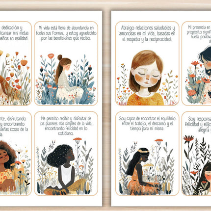 60 Tarjetas de Afirmaciones Positivas imprimibles para Mujeres