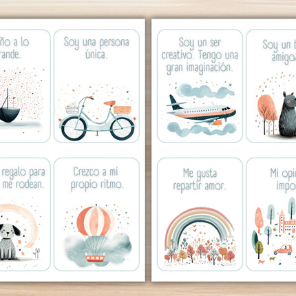60 Tarjetas de Afirmaciones Positivas imprimibles para Niños