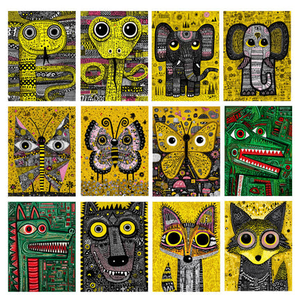 Pack 60 Láminas Animales Tribales imprimibles