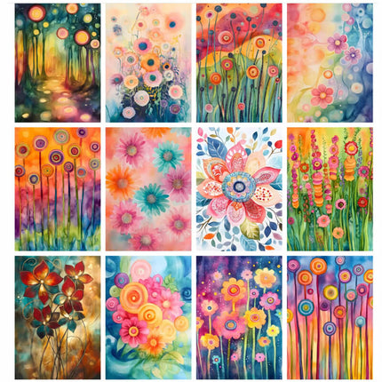 Pack 119 Láminas Flores Surrealistas