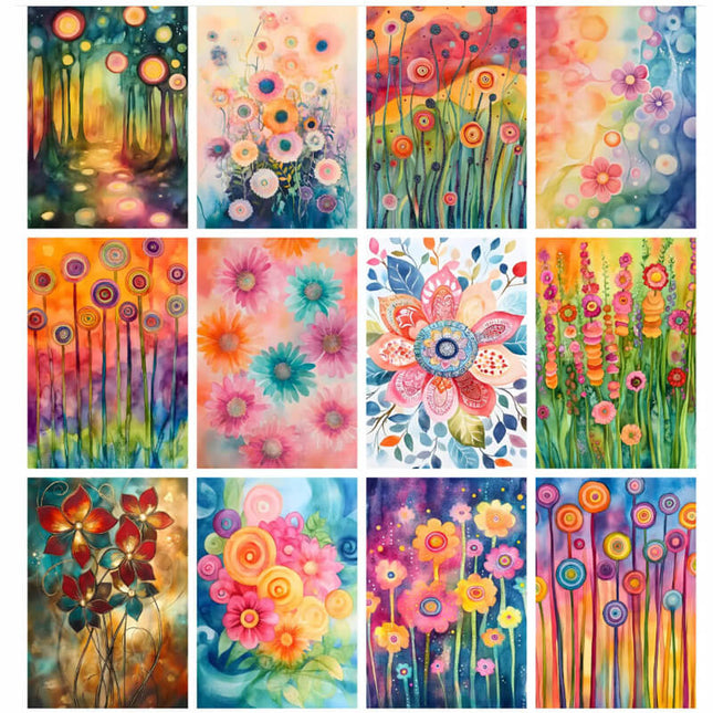 Pack 119 Láminas Flores Surrealistas