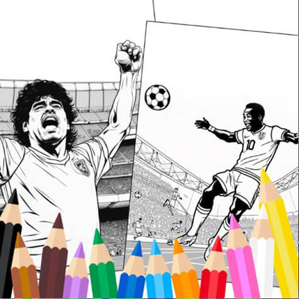 6 Hojas de Astros del Futbol para Colorear