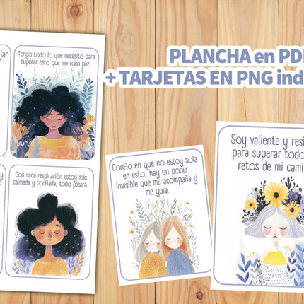 60 Tarjetas de Afirmaciones Positivas para la Calma  Bienestar Imprimibles