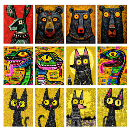 Pack 60 Láminas Animales Tribales imprimibles