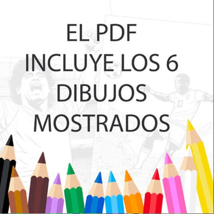 6 Hojas de Astros del Futbol para Colorear