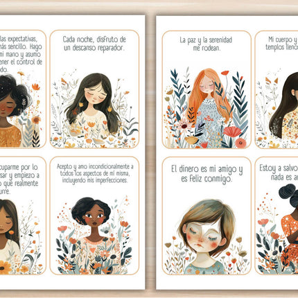 60 Tarjetas de Afirmaciones Positivas imprimibles para Mujeres