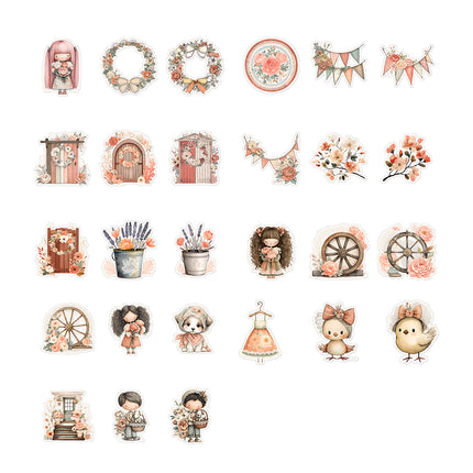 ✂️ Plancha para cortar - 170 Stickers Mundo Floral