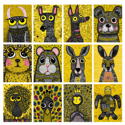 Pack 60 Láminas Animales Tribales imprimibles