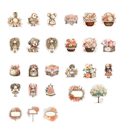 ✂️ Plancha para cortar - 170 Stickers Mundo Floral
