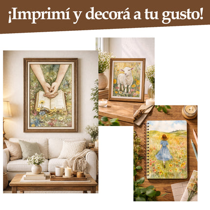 Pack 107 Láminas paisajes cristianos Imprimibles