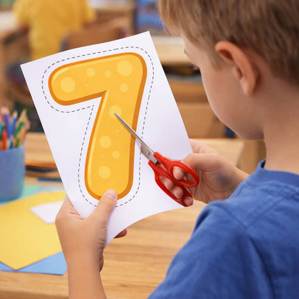 Actividad Recorte de Números (0-10) ✂️ | Motricidad Fina para Niños