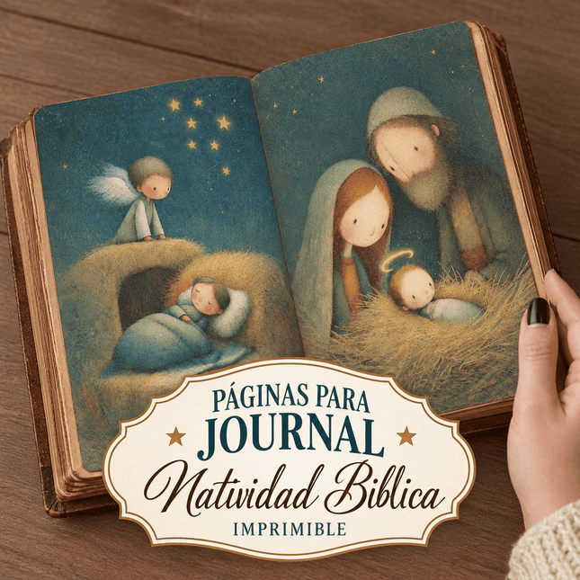 10 Páginas de Natividad para Scrapbooking Ilustrado
