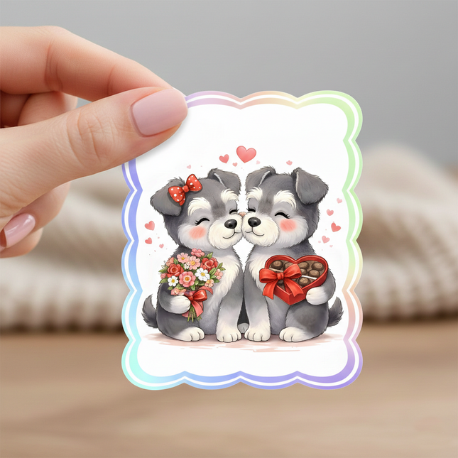 12 Stickers  Animalitos Enamorados