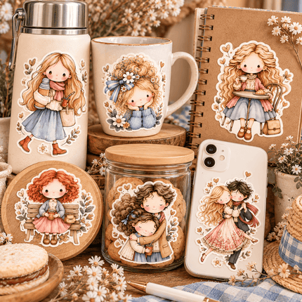 ✂️ Plancha para cortar - 80 Stickers Momentos Argentinos Vintage
