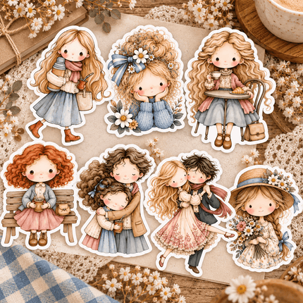 ✂️ Plancha para cortar - 80 Stickers Momentos Argentinos Vintage