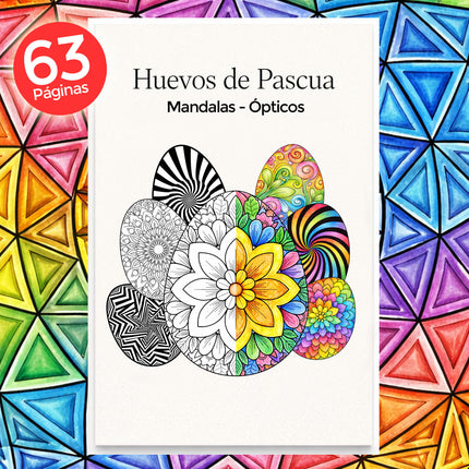 Libro para Colorear Huevos de Pascua Mantra-Óptico | Diseños Antiestrés