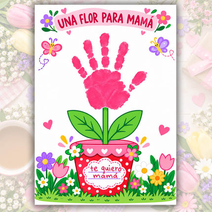 Una Flor para mamá - Manualidad día de la Madre