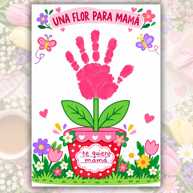 Una Flor para mamá - Manualidad día de la Madre
