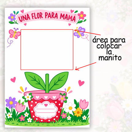Una Flor para mamá - Manualidad día de la Madre