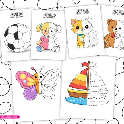 Kit de 12 Dibujos Simétricos para Niños - Actividades de Motricidad Fina PDF