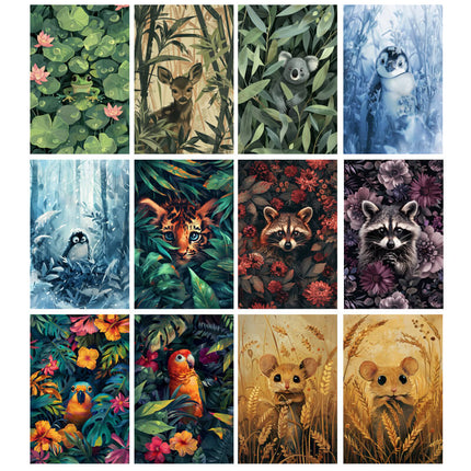 Pack 100 Animales Curiosos entre flores, bosques, y ramas