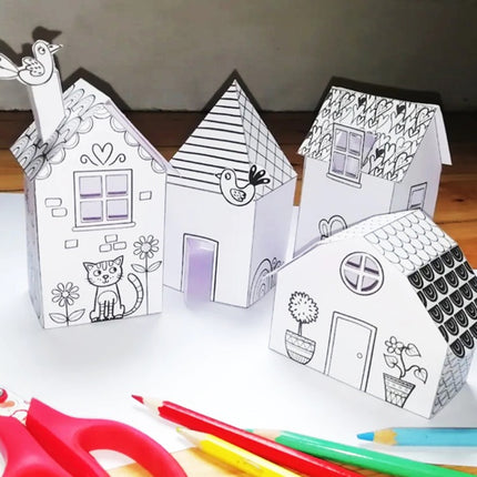 SET 4 CASITAS DE PAPEL (imprimibles)