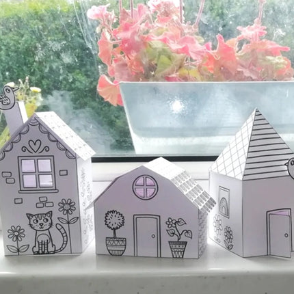 SET 4 CASITAS DE PAPEL (imprimibles)
