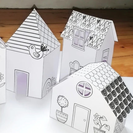SET 4 CASITAS DE PAPEL (imprimibles)