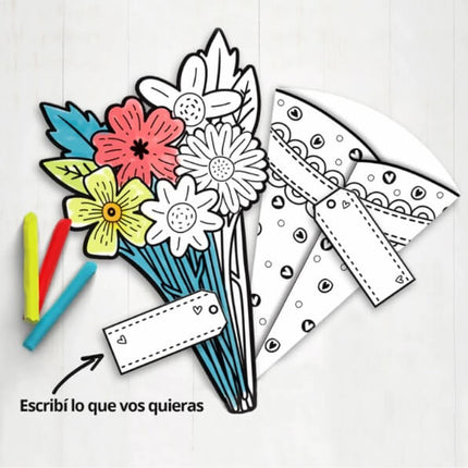 Hermoso Ramo de Flores Imprimible