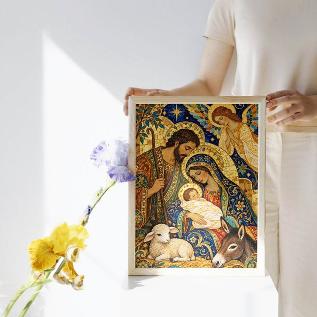 Cuadro Imprimible: Nacimiento Sagrada Familia