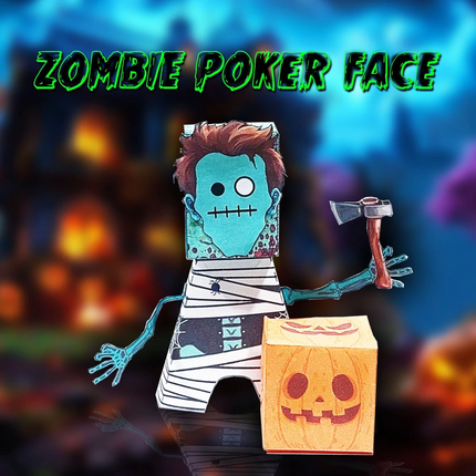Zombie Poker-Face Imprimible