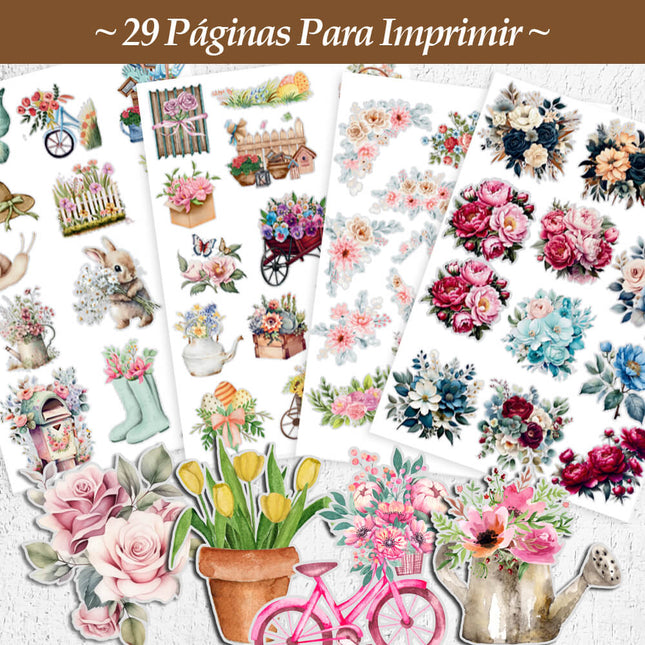 Mega Pack 460 Recortes florales y botánicos imprimibles