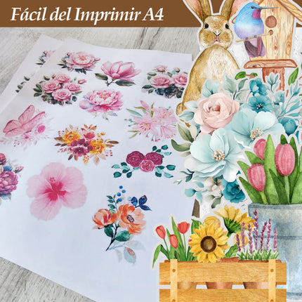 Mega Pack 460 Recortes florales y botánicos imprimibles