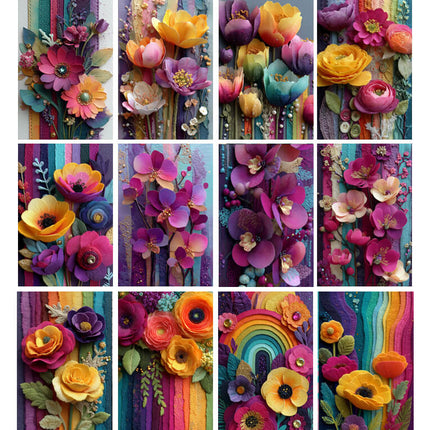 40 Láminas Flores Fantasía