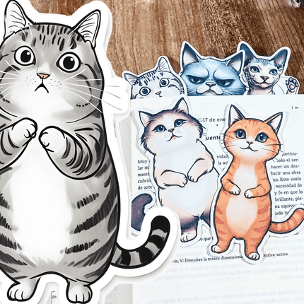 Set de 8 Marca-Páginas de Gatitos Imprimibles