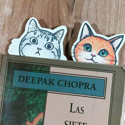 Set de 8 Marca-Páginas de Gatitos Imprimibles