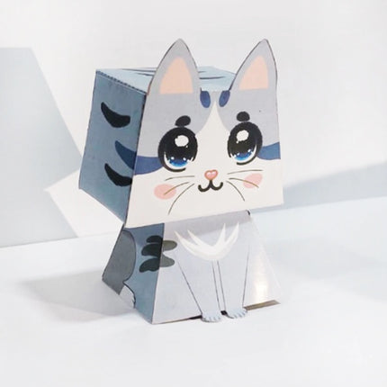 Gatito de papel Gris Imprimible