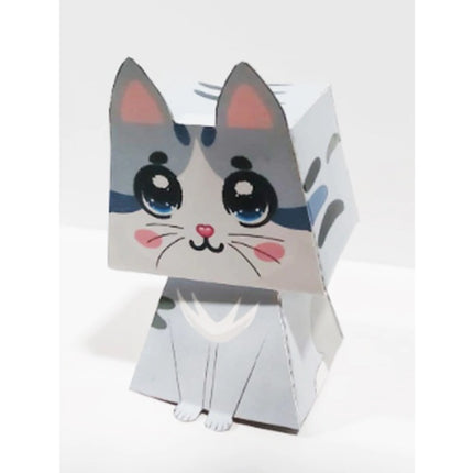 Gatito de papel Gris Imprimible
