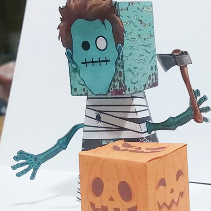 Zombie Poker-Face Imprimible