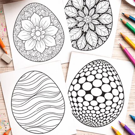 Libro para Colorear Huevos de Pascua Mantra-Óptico | Diseños Antiestrés