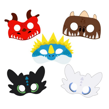 Máscaras de Dragónes Imprimibles
