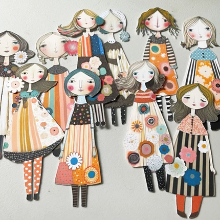 Muñecas de Papel Acuarela Imprimibles