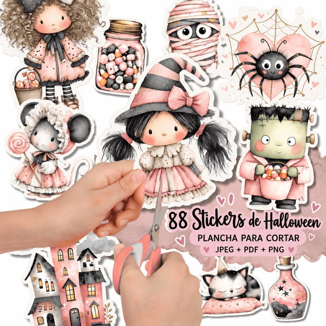 ✂️ Plancha para cortar - Halloween Rosa