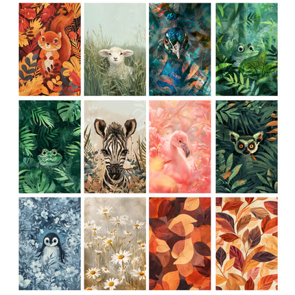 Pack 100 Animales Curiosos entre flores, bosques, y ramas
